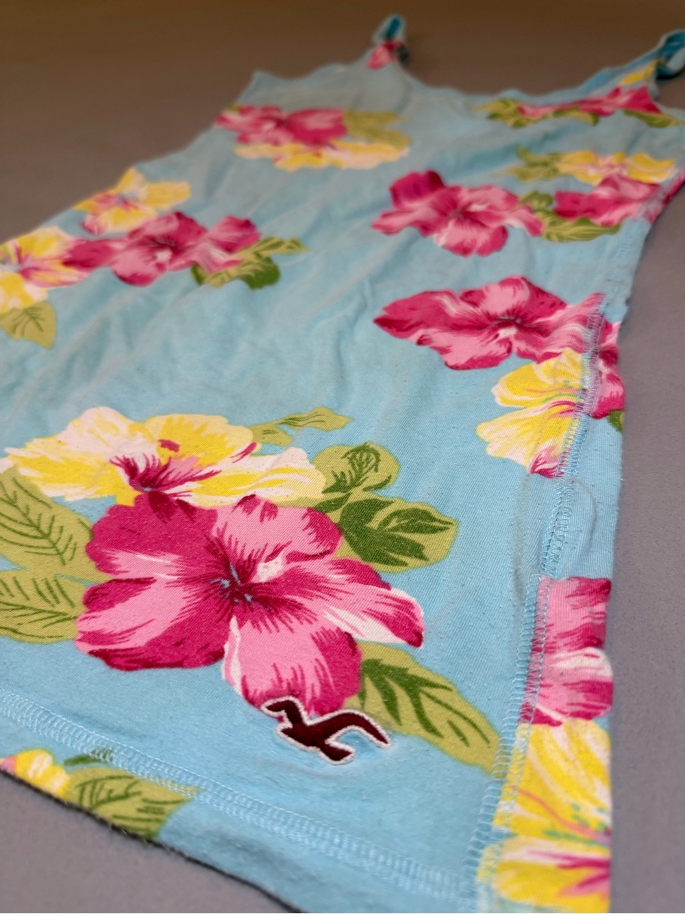 Vintage Y2K Mall Core Hollister Tropical Hibiscus Cami Tank